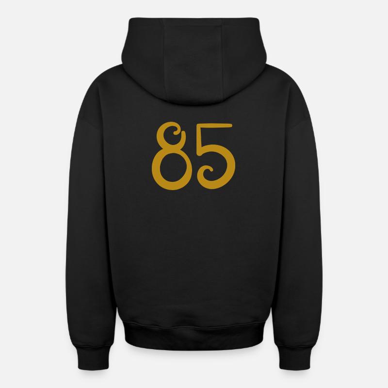 85 - Sweat à capuche unisexe zippé oversize épais SPREAD - noir