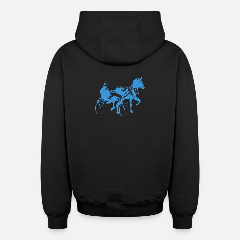 trotteur - Sweat à capuche unisexe zippé oversize épais SPREAD - noir