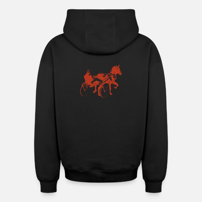 trotteur - Sweat à capuche unisexe zippé oversize épais SPREAD - noir