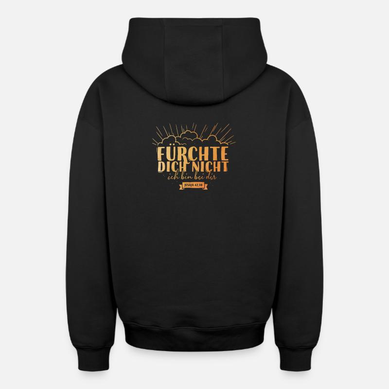 N’ayez crainte - Sweat à capuche unisexe zippé oversize épais SPREAD - noir