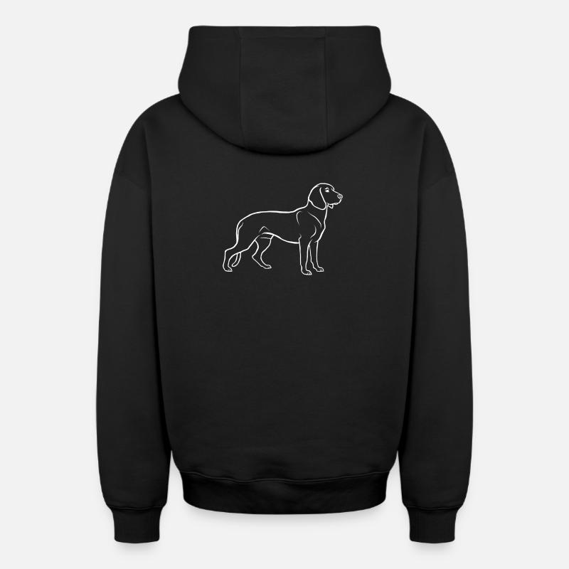 Chien de soudage hanovrien - Sweat à capuche unisexe zippé oversize épais SPREAD - noir