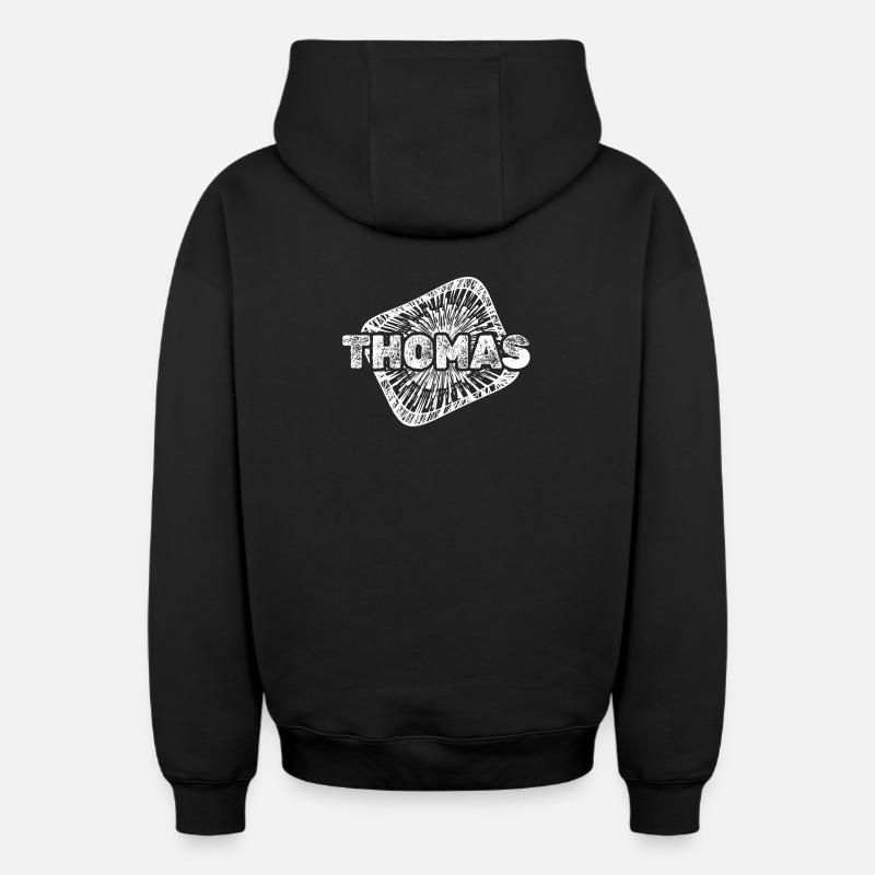 Naissance Thomas - Sweat à capuche unisexe zippé oversize épais SPREAD - noir