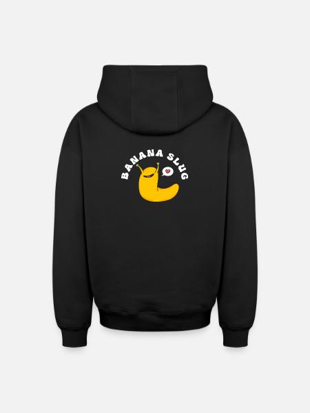 escargot banane - Sweat à capuche unisexe zippé oversize épais SPREAD - noir