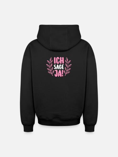 JGA Team Braut Junggesellinnenabschied - Oversized Heavyweight Unisex Zip Hoodie - Schwarz