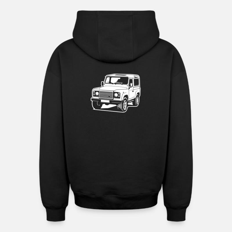 Defender (Differenzbild) - Oversized Heavyweight Unisex Zip Hoodie - Schwarz
