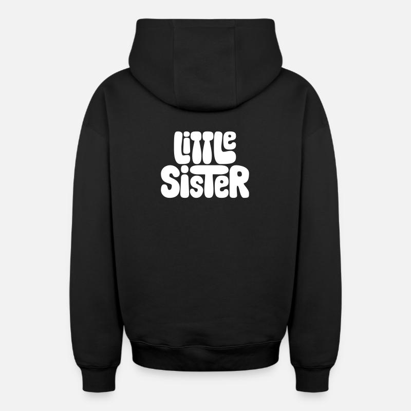 Petite soeur - Sweat à capuche unisexe zippé oversize épais SPREAD - noir