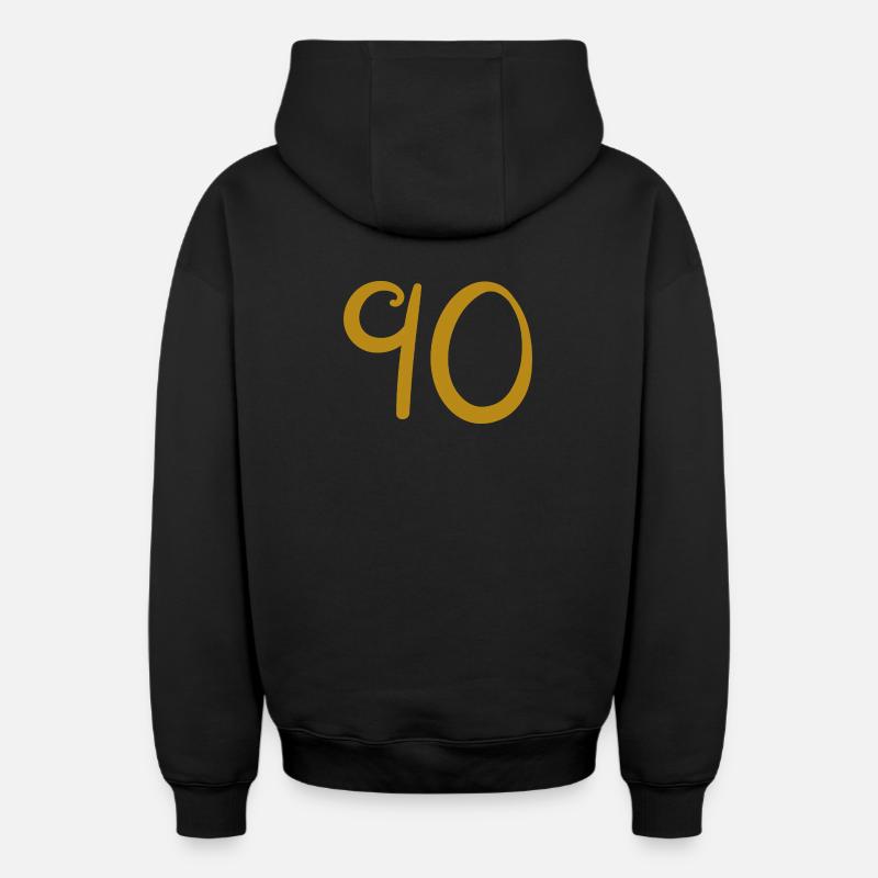 90 - Sweat à capuche unisexe zippé oversize épais SPREAD - noir