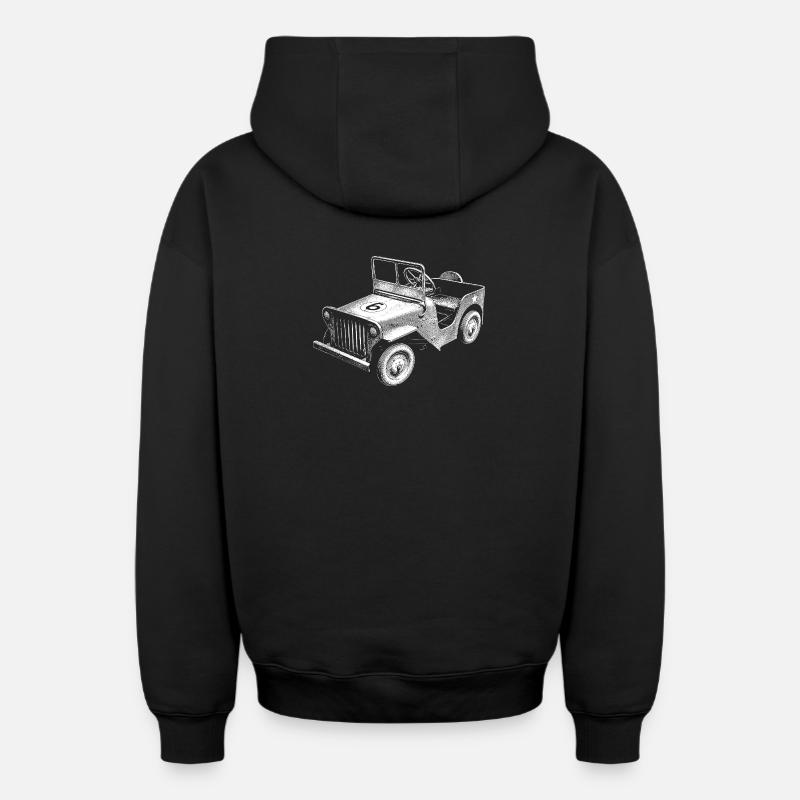 Caisse à savon - Sweat à capuche unisexe zippé oversize épais SPREAD - noir