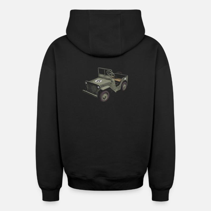 Caisse à savon - Sweat à capuche unisexe zippé oversize épais SPREAD - noir