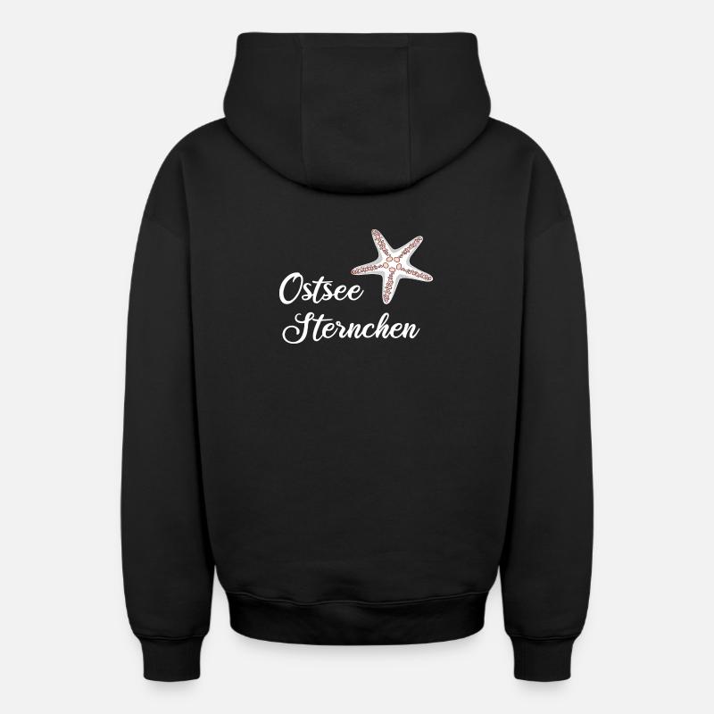 Ostseesternchen - Ostsee Seestern Geschenk - Oversized Heavyweight Unisex Zip Hoodie - Schwarz