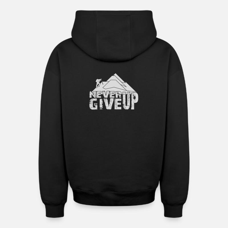 ESCALADE, ESCALADE, ESCALADE - Sweat à capuche unisexe zippé oversize épais SPREAD - noir