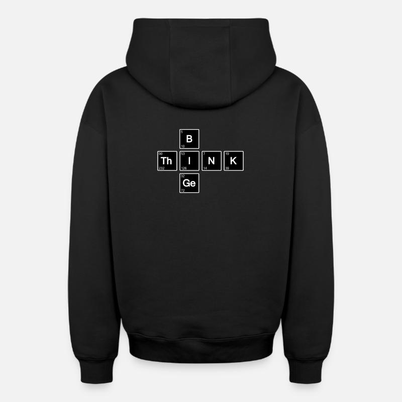 Think Big (Noir) - Sweat à capuche unisexe zippé oversize épais SPREAD - noir