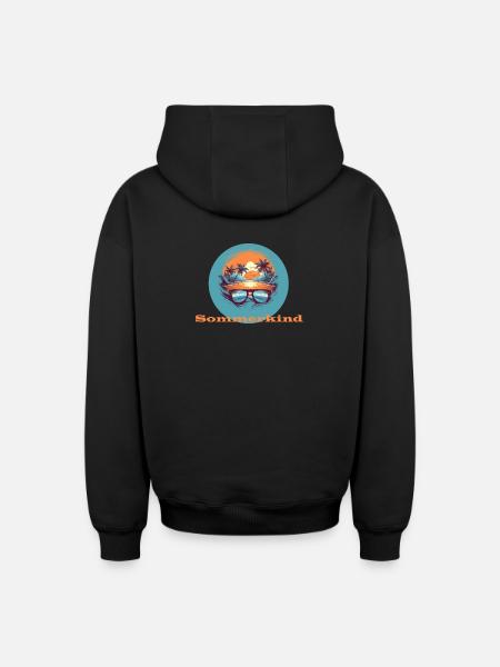Simmerkind - Oversized Heavyweight Unisex Zip Hoodie - Schwarz