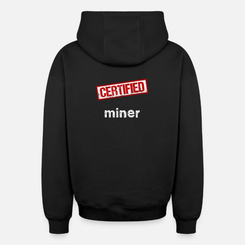 Mineur - Sweat à capuche unisexe zippé oversize épais SPREAD - noir