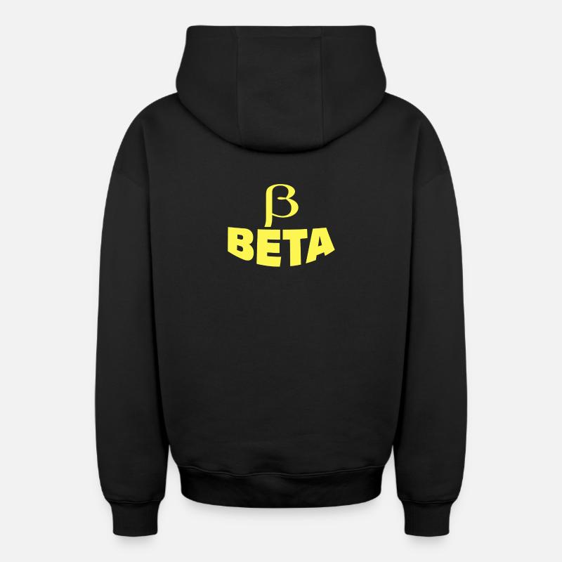 BÊTA - Sweat à capuche unisexe zippé oversize épais SPREAD - noir