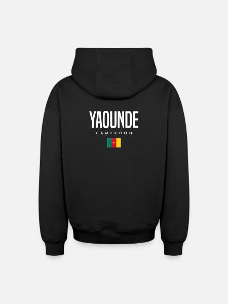 Yaounde Kamerun Kameruner - Oversized Heavyweight Unisex Zip Hoodie - Schwarz
