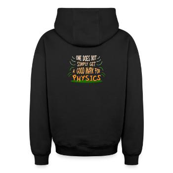 Physique Physicien Physique Étudiant en physique Professeur de physique - Sweat à capuche unisexe zippé oversize épais SPREAD - noir - Dos - AI Model Male 185 dark (185cm)