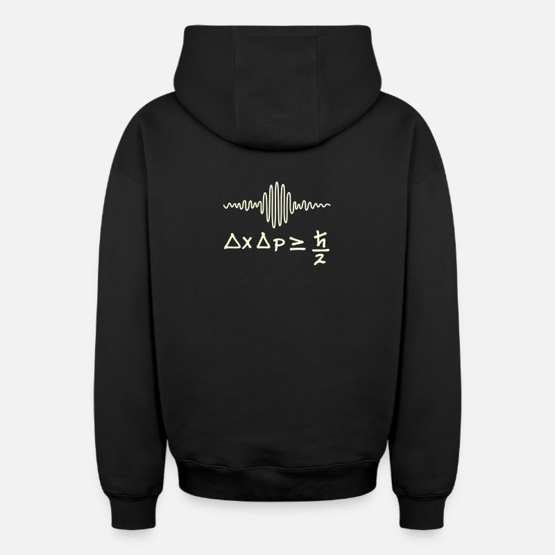 Ondes quantiques et incertitude - Sweat à capuche unisexe zippé oversize épais SPREAD - noir