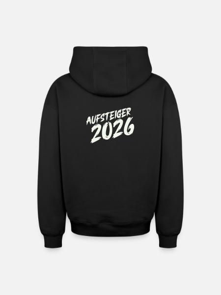 Rising Star 2026 Design - Oversized Heavyweight Unisex Zip Hoodie - black
