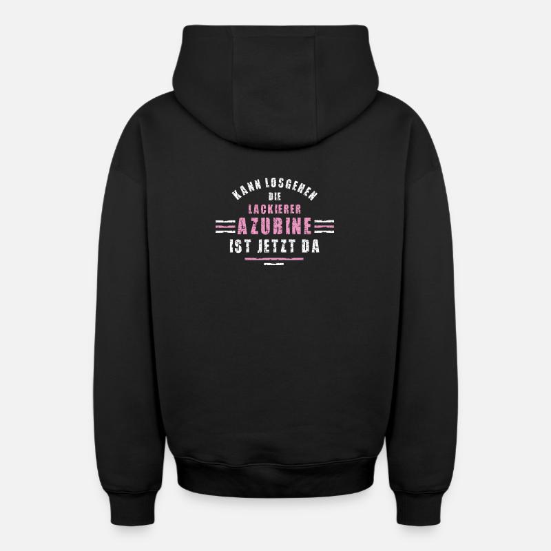Painter Trainee Apprenticeship Painter - Oversized Heavyweight Unisex Zip Hoodie - black