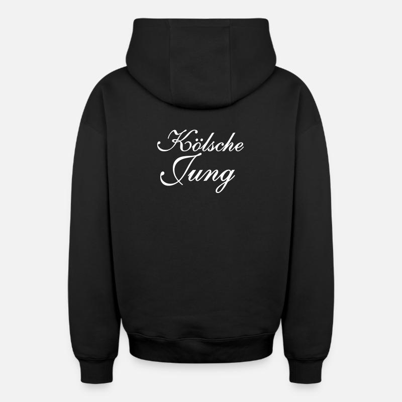 Cologne Young - Sweat à capuche unisexe zippé oversize épais SPREAD - noir