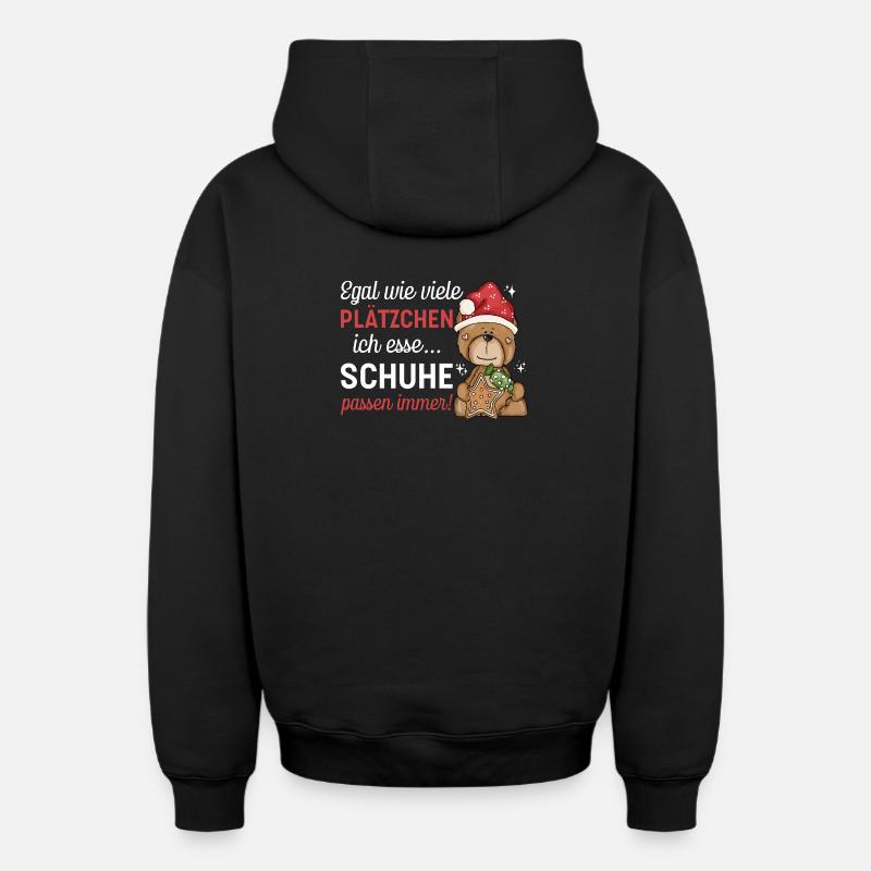 Cadeaux de Noël - Sweat à capuche unisexe zippé oversize épais SPREAD - noir