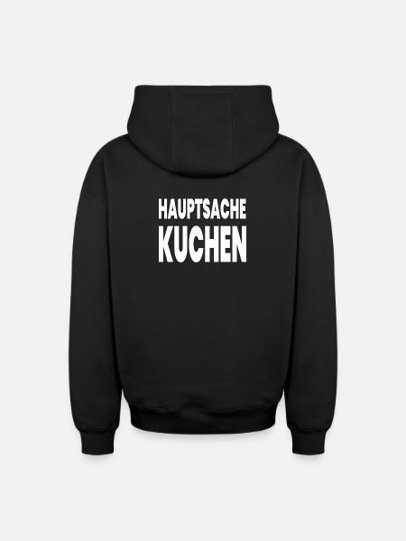 Kuchen - Oversized Heavyweight Unisex Zip Hoodie - Schwarz