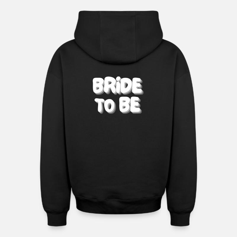 Future mariée - Sweat à capuche unisexe zippé oversize épais SPREAD - noir