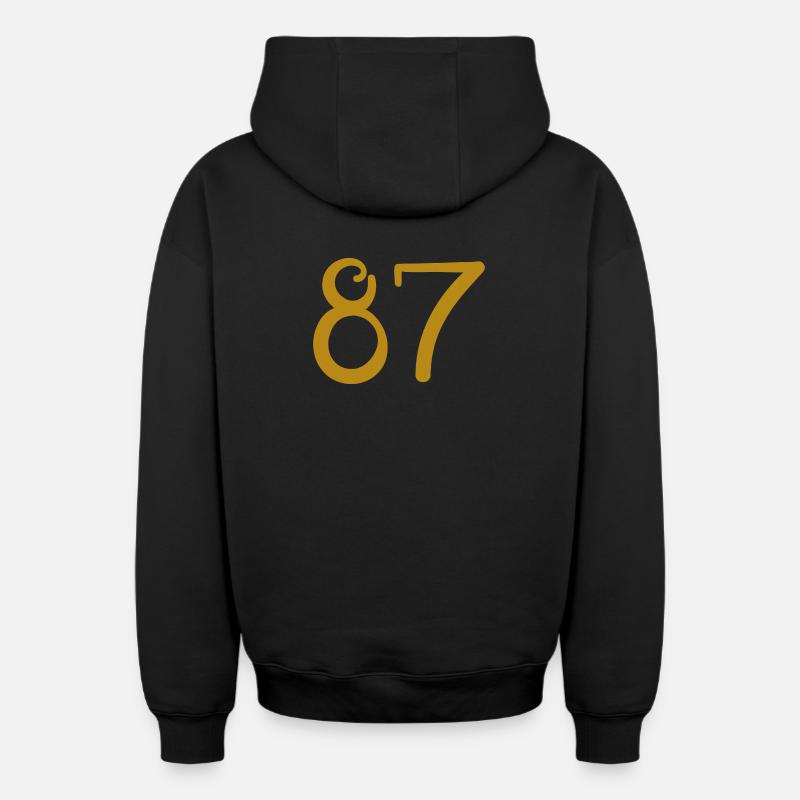 87 - Sweat à capuche unisexe zippé oversize épais SPREAD - noir