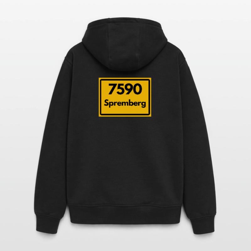 OLD POSTCODE POSTCODE, BRANDENBURG 7590 SPREMBERG Oversized Heavyweight Unisex Zip Hoodie