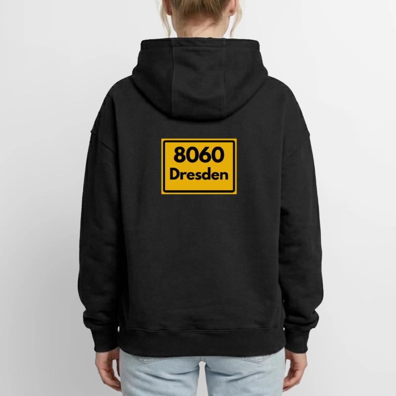 OLD POSTCODE ZIP CODE 8060 DRESDEN SAXONY Oversized Heavyweight Unisex Zip Hoodie
