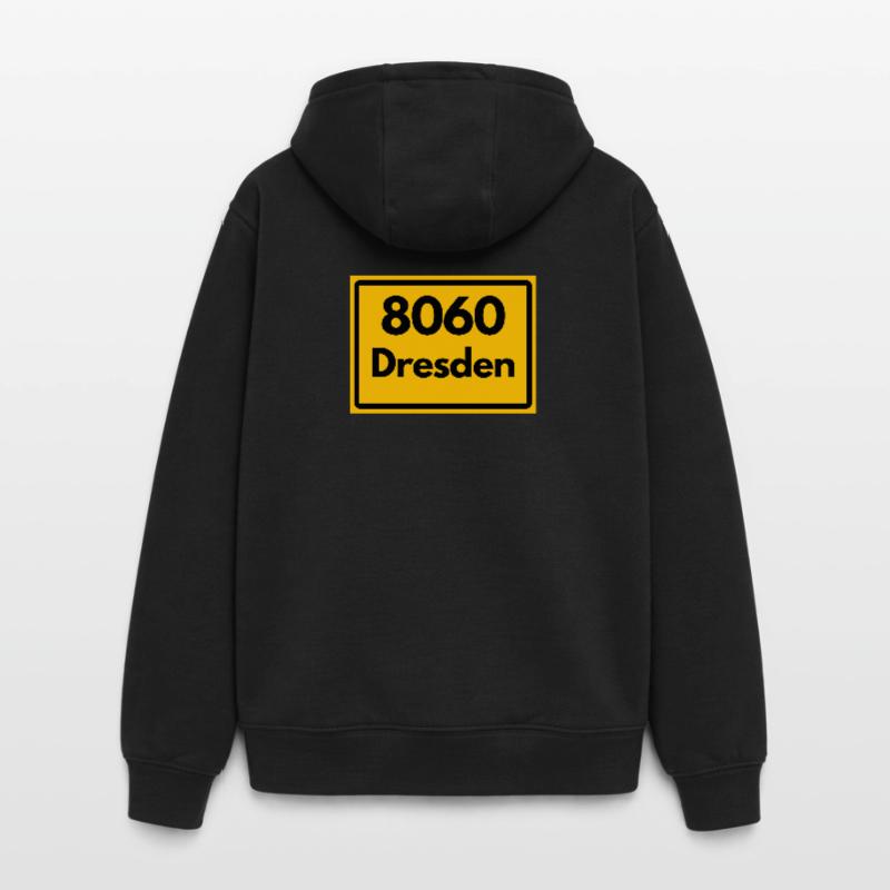 OLD POSTCODE ZIP CODE 8060 DRESDEN SAXONY Oversized Heavyweight Unisex Zip Hoodie