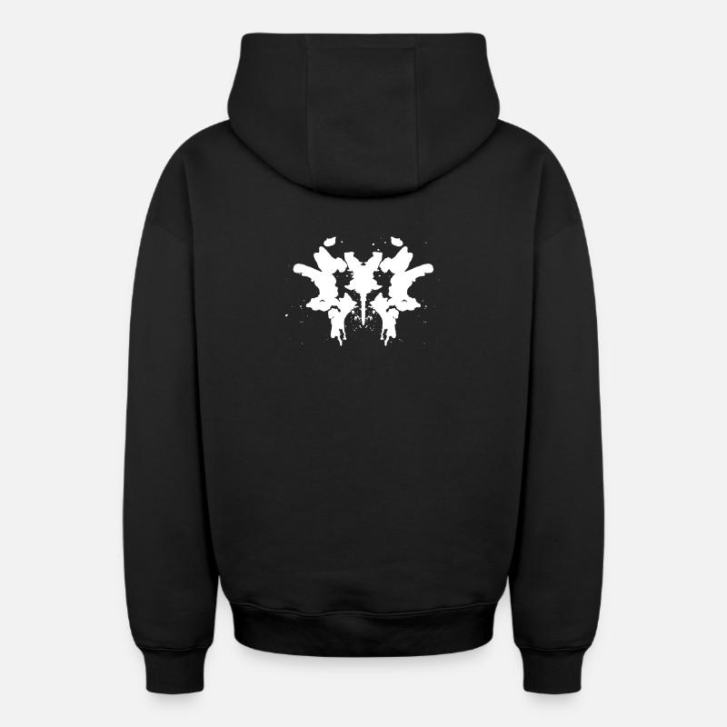 Rorschach - Sweat à capuche unisexe zippé oversize épais SPREAD - noir