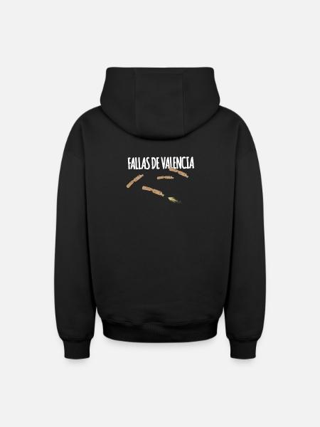 Fallas De Valencia Trueno - Oversized Heavyweight Unisex Zip Hoodie - black