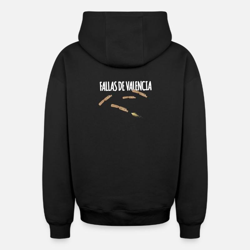 Fallas De Valencia Trueno - Oversized Heavyweight Unisex Zip Hoodie - Schwarz