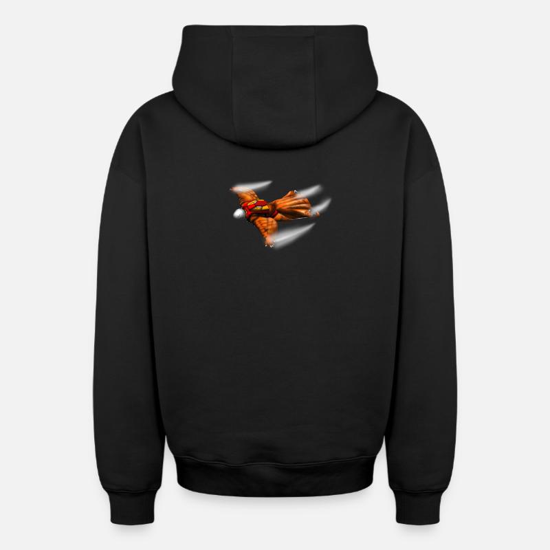 wingsuit - Sweat à capuche unisexe zippé oversize épais SPREAD - noir