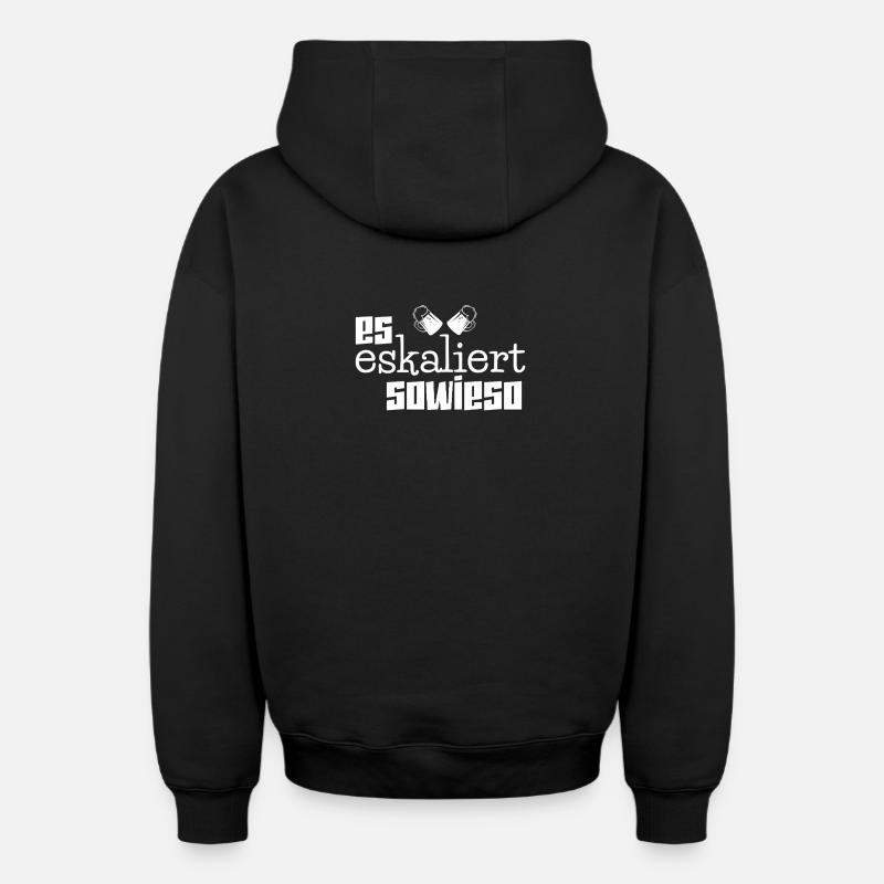 Remplacement de Dirndl Lederhosen - Sweat à capuche unisexe zippé oversize épais SPREAD - noir