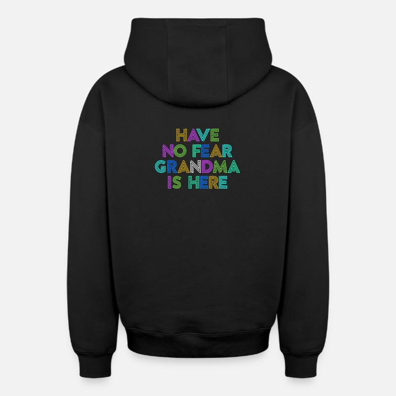 Großmama Cool Statement Oma Großmutter Enkelkind - Oversized Heavyweight Unisex Zip Hoodie - Schwarz