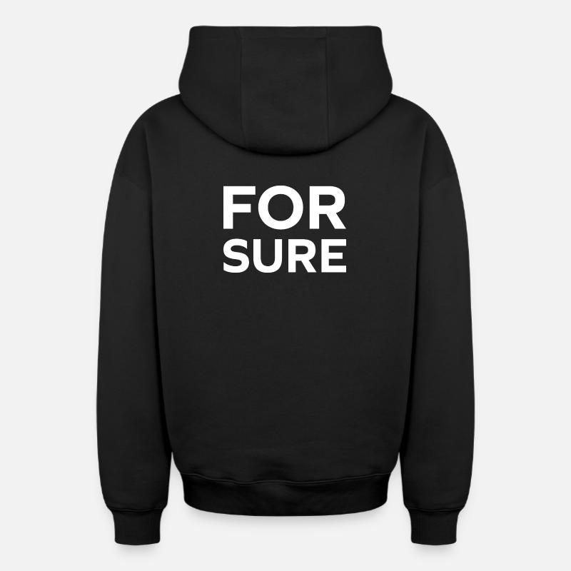 For sure - Sweat à capuche unisexe zippé oversize épais SPREAD - noir