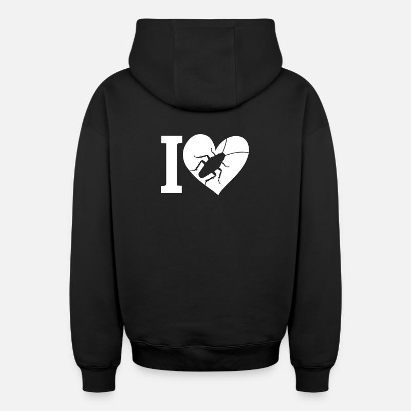 insecte cafard - Sweat à capuche unisexe zippé oversize épais SPREAD - noir