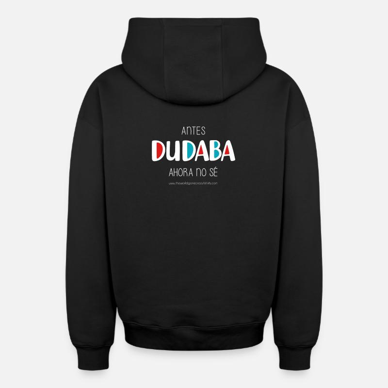 J’avais l’habitude de douter (sombre) - Sweat à capuche unisexe zippé oversize épais SPREAD - noir