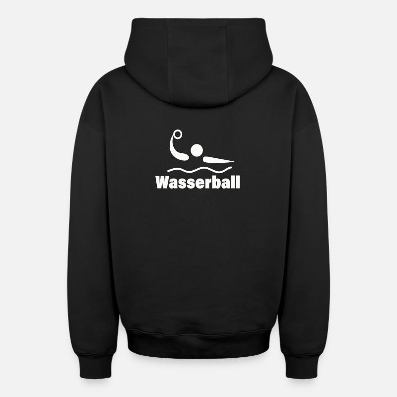 Waterpolo - Sweat à capuche unisexe zippé oversize épais SPREAD - noir