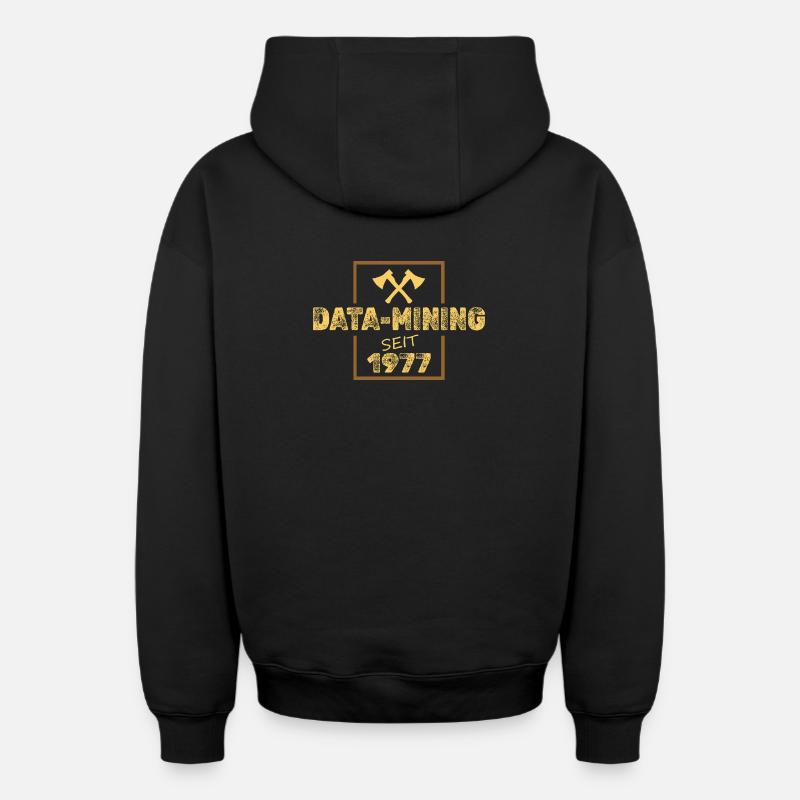 1977 - Sweat à capuche unisexe zippé oversize épais SPREAD - noir