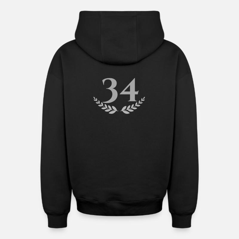 34 - Sweat à capuche unisexe zippé oversize épais SPREAD - noir
