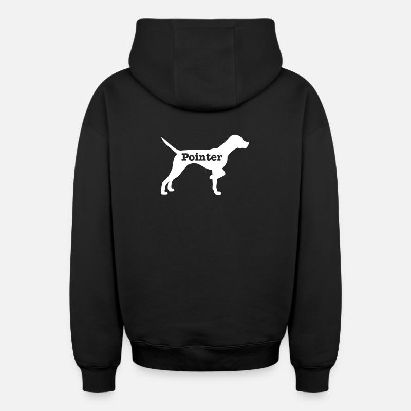 Pointer - Oversized Heavyweight Unisex Zip Hoodie - black