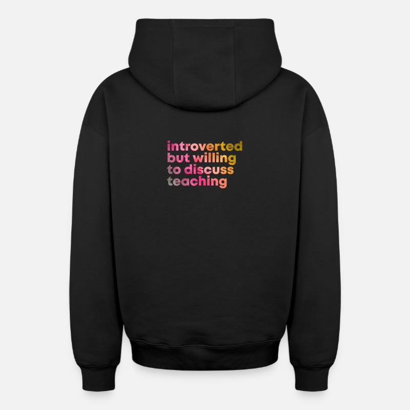 Enseignement - Sweat à capuche unisexe zippé oversize épais SPREAD - noir