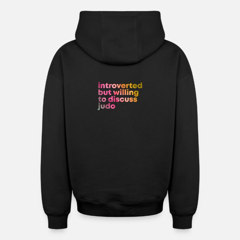 judo - Sweat à capuche unisexe zippé oversize épais SPREAD - noir