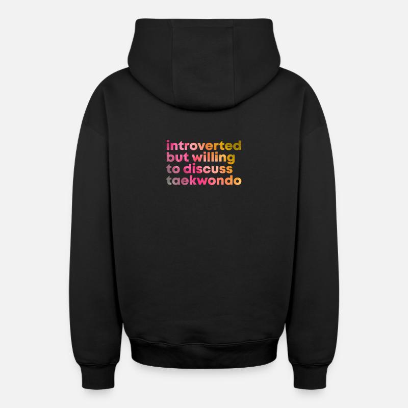 Taekwondo - Sweat à capuche unisexe zippé oversize épais SPREAD - noir