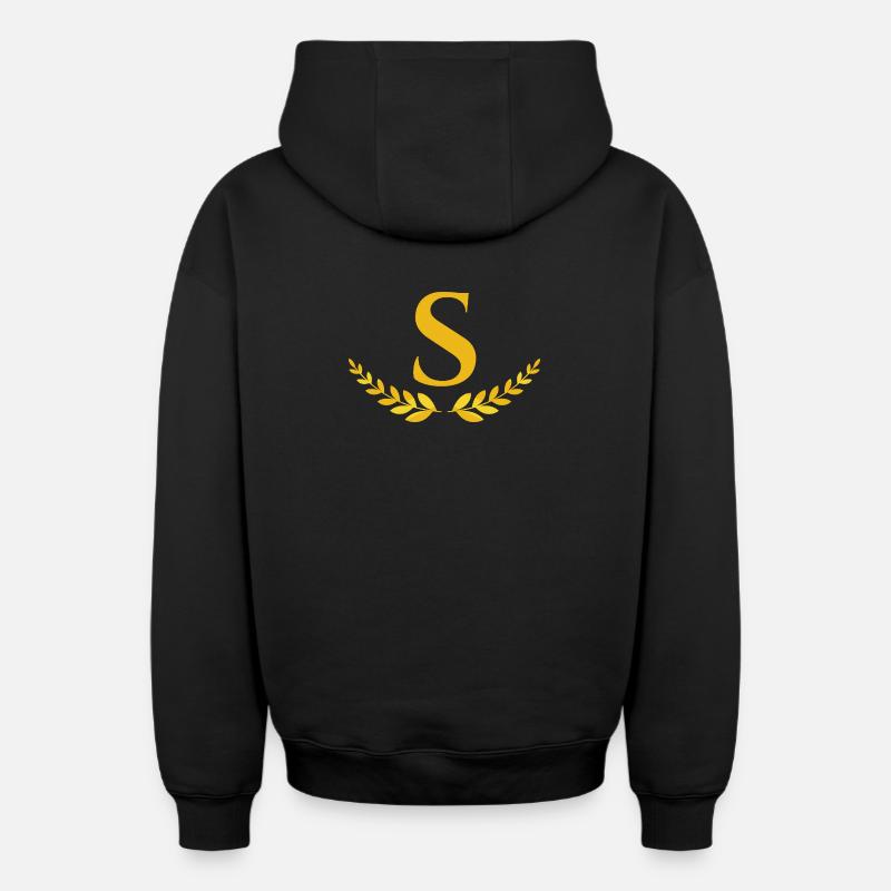 s - Sweat à capuche unisexe zippé oversize épais SPREAD - noir