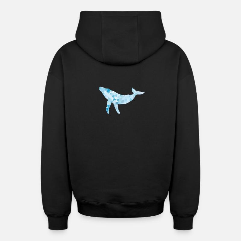 Bossu - Sweat à capuche unisexe zippé oversize épais SPREAD - noir